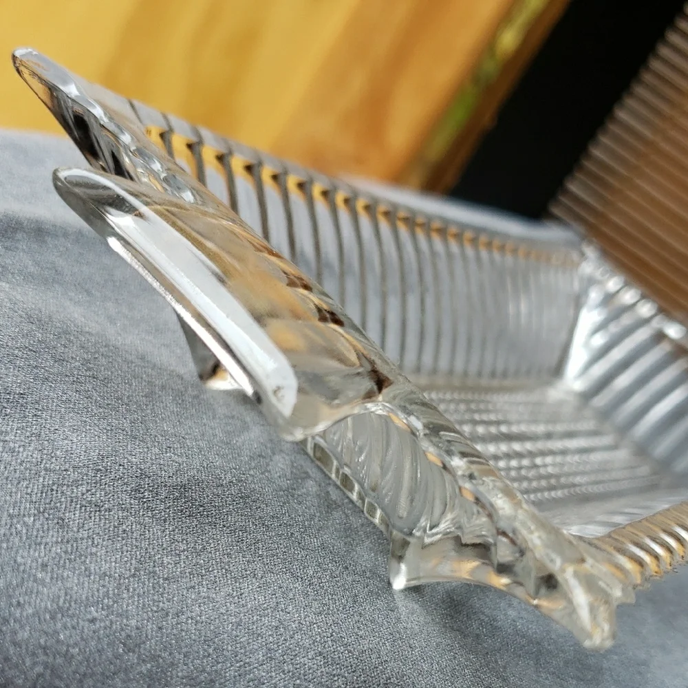 Elegant Clear Glass Rectangular Tray
